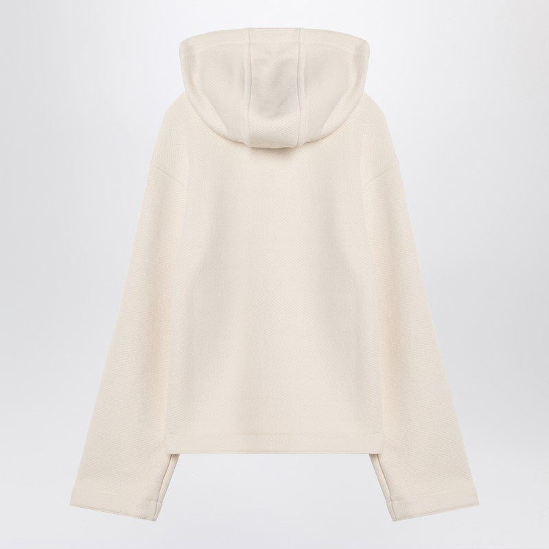 Max Mara White Cotton Hoodie Glam Steals