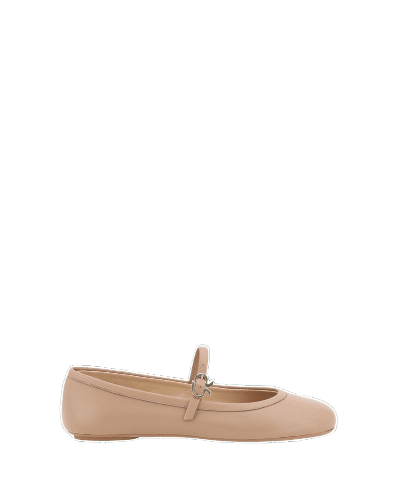 Gianvito Rossi Beige Calf Leather Bos Taurus Ballet Flats Glam Steals