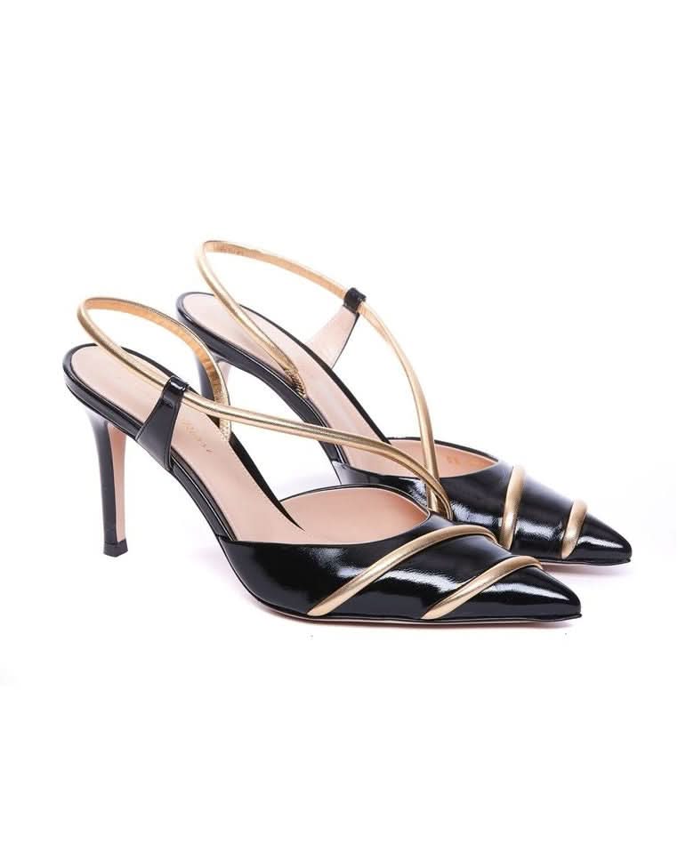 Gianvito Rossi Black Lamb Leather High Heel Pumps 