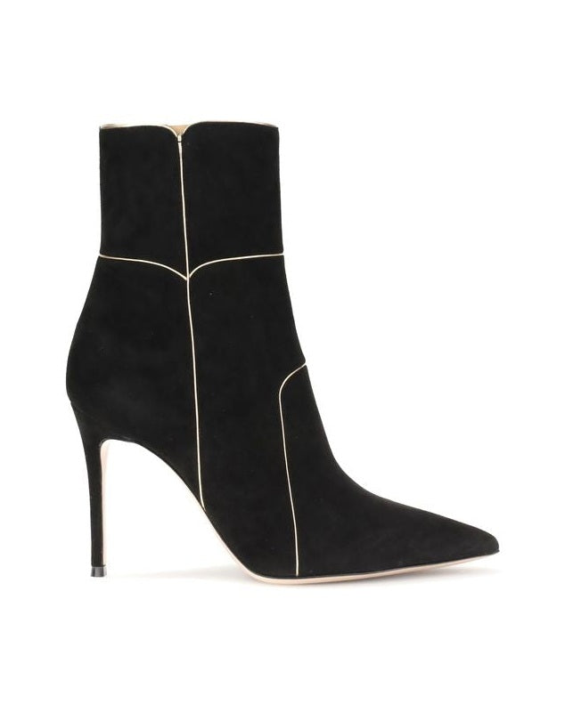 Gianvito Rossi Black Leather Ankle Boots Glam Steals