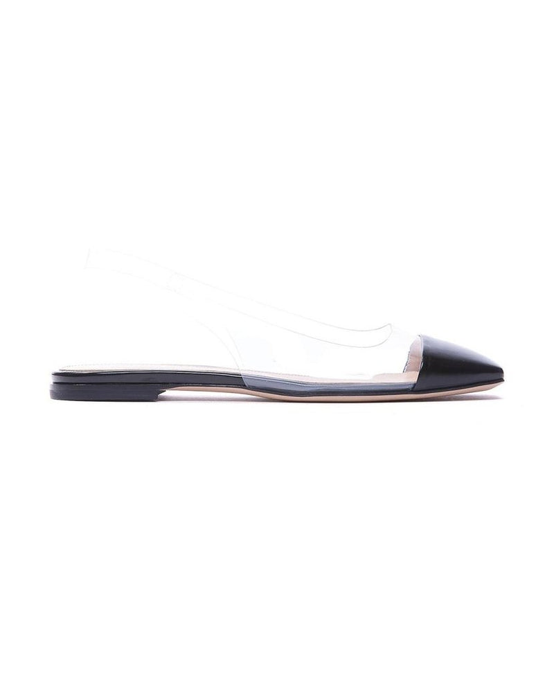 Gianvito Rossi Black Plexiglass Ballet Flats Glam Steals
