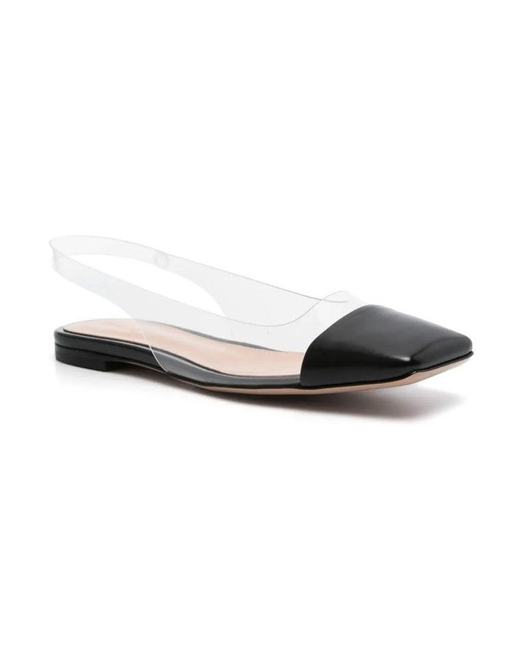 Gianvito Rossi Black Plexiglass Ballet Flats Glam Steals