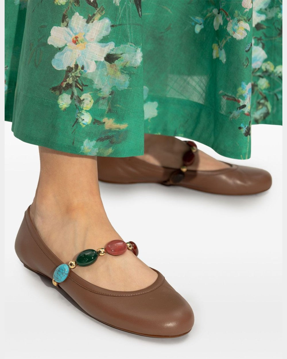 Gianvito Rossi Brown Leather Flat Shoes Glam Steals