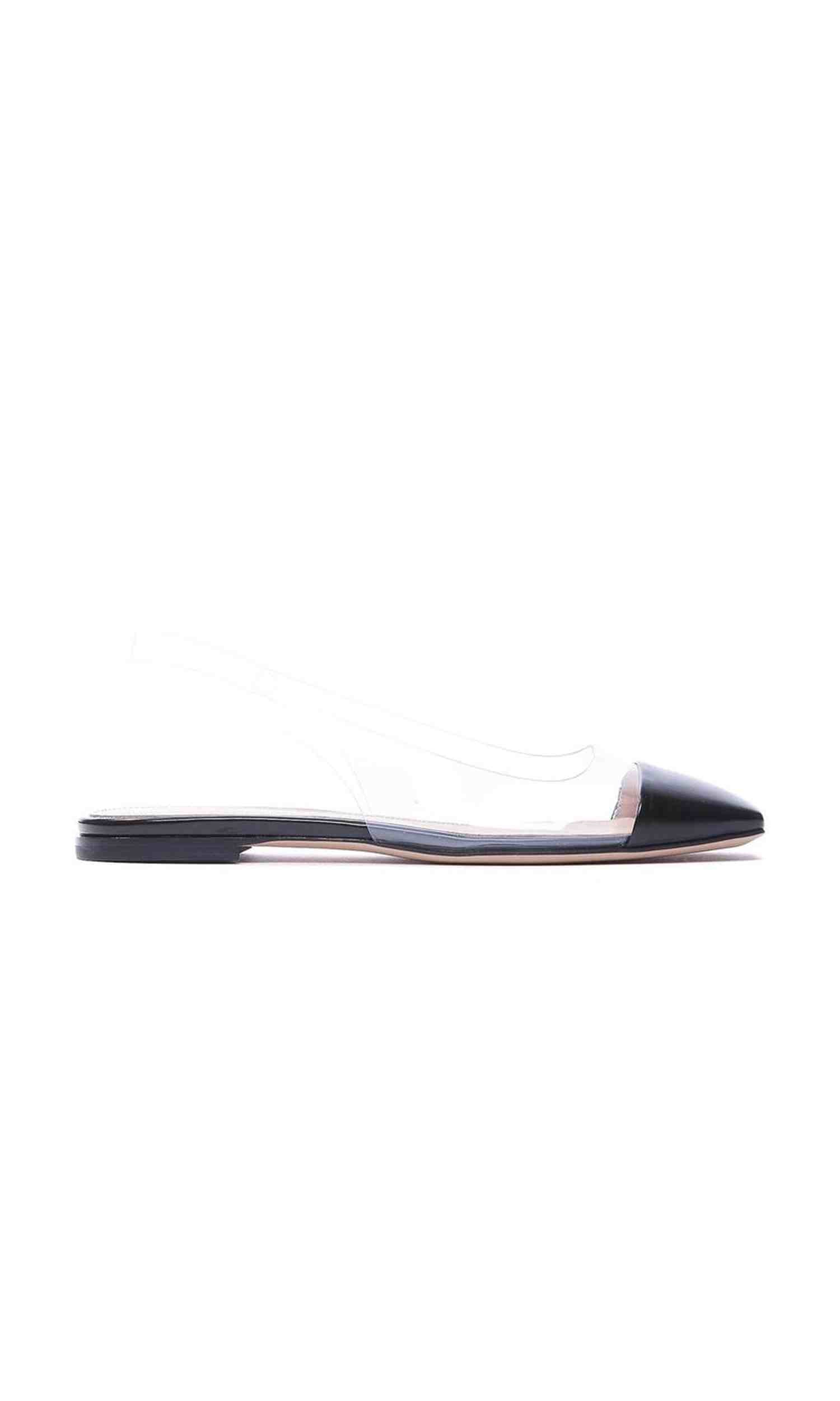 Gianvito Rossi Plexi Slingback Flats Glam Steals