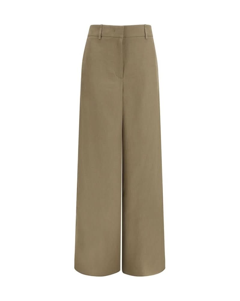 Giorgio Armani Beige Linen Casual Pant Glam Steals