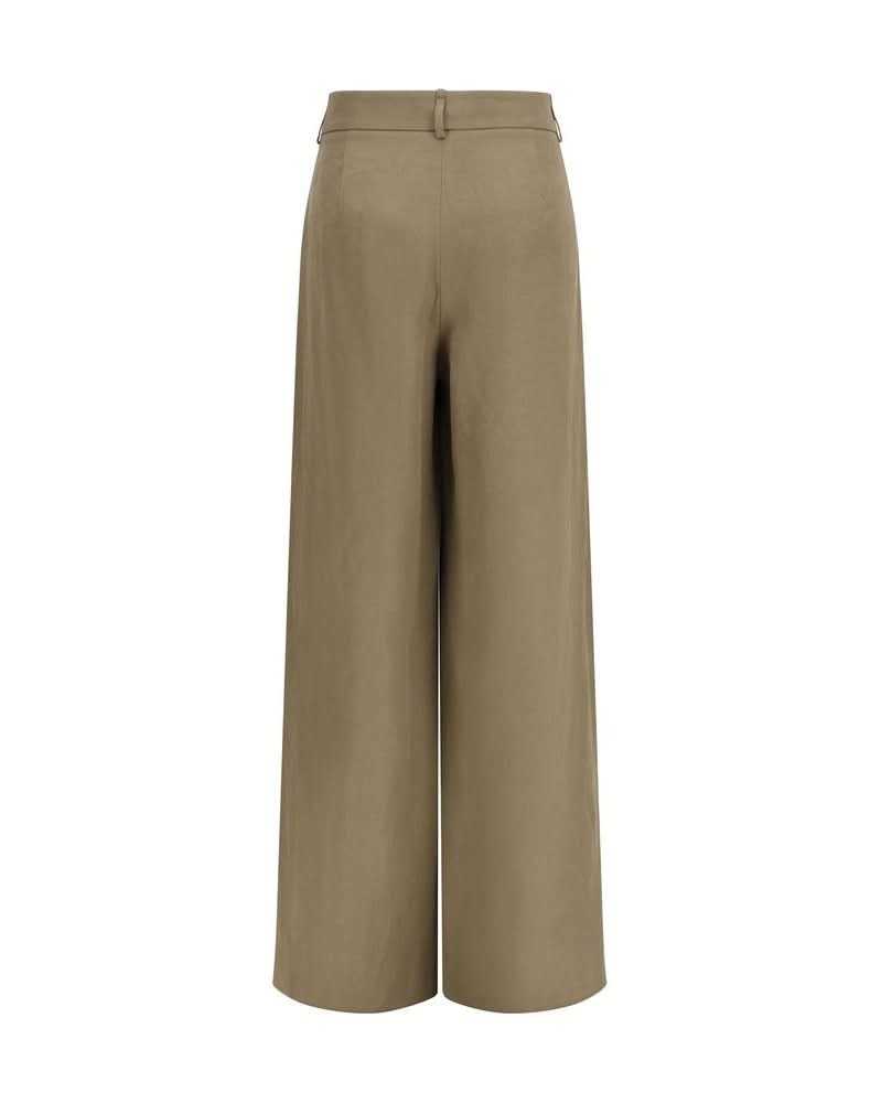 Giorgio Armani Beige Linen Casual Pant Glam Steals
