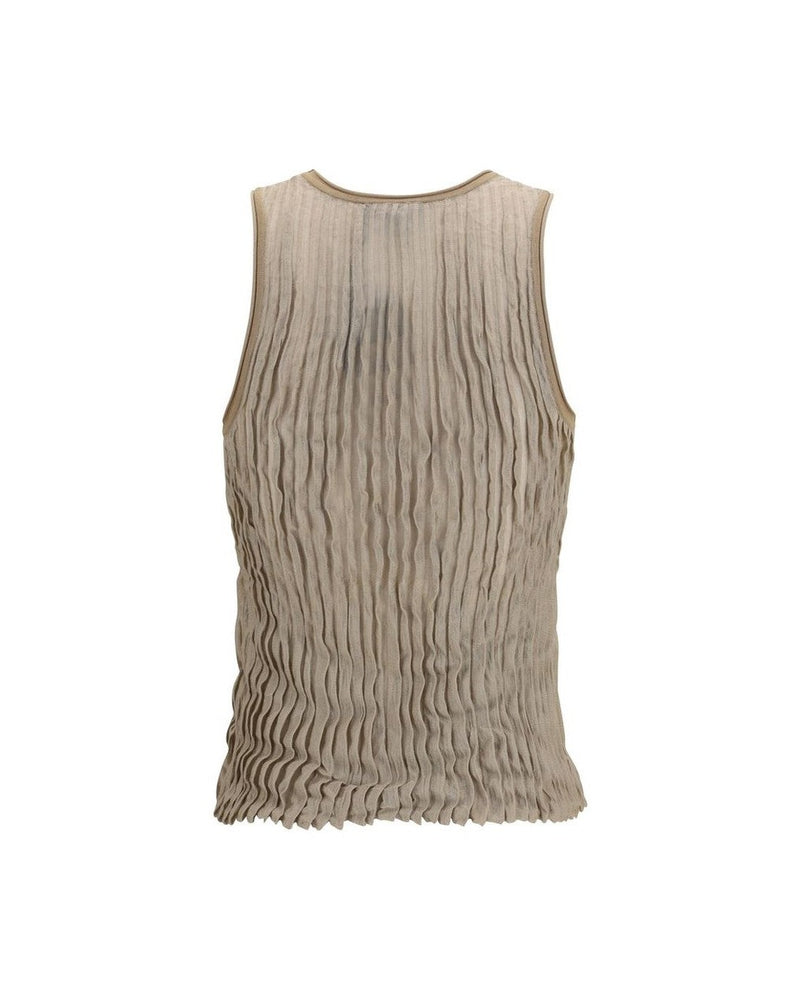 Giorgio Armani Beige Silk Tank Top Glam Steals