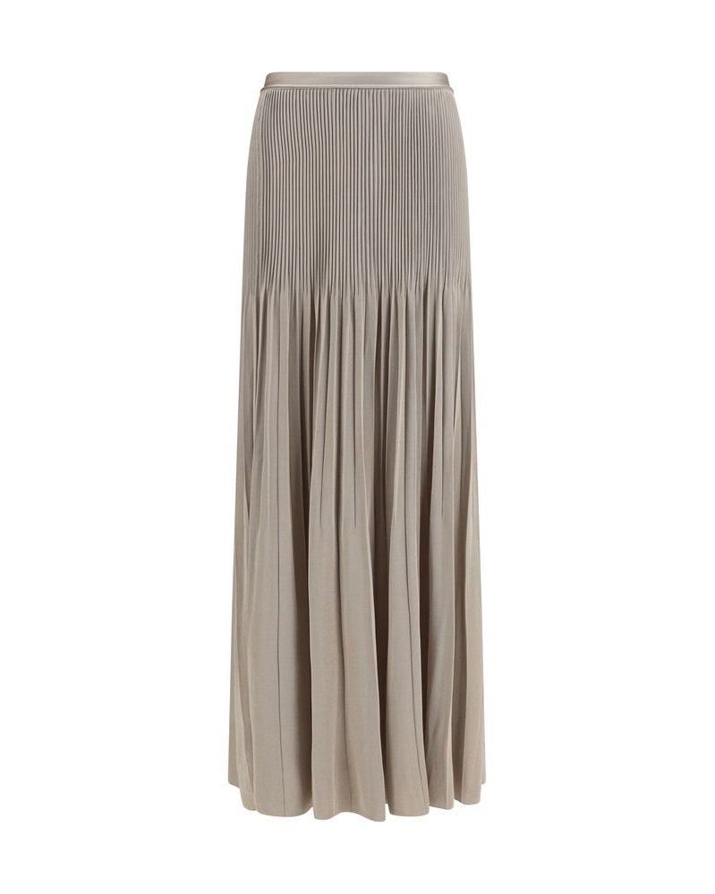 Giorgio Armani Gray Viscose Midi Skirt Glam Steals