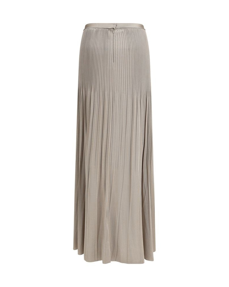 Giorgio Armani Gray Viscose Midi Skirt Glam Steals