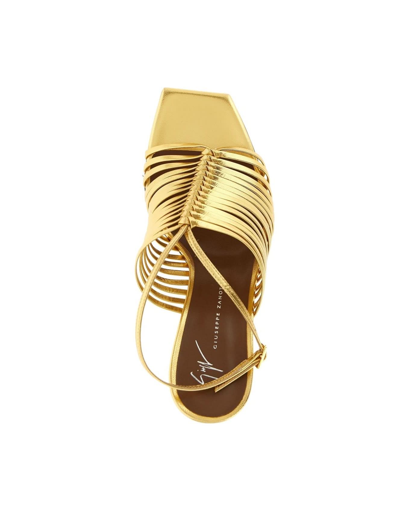 Giuseppe Zanotti Golden Sandals Heels