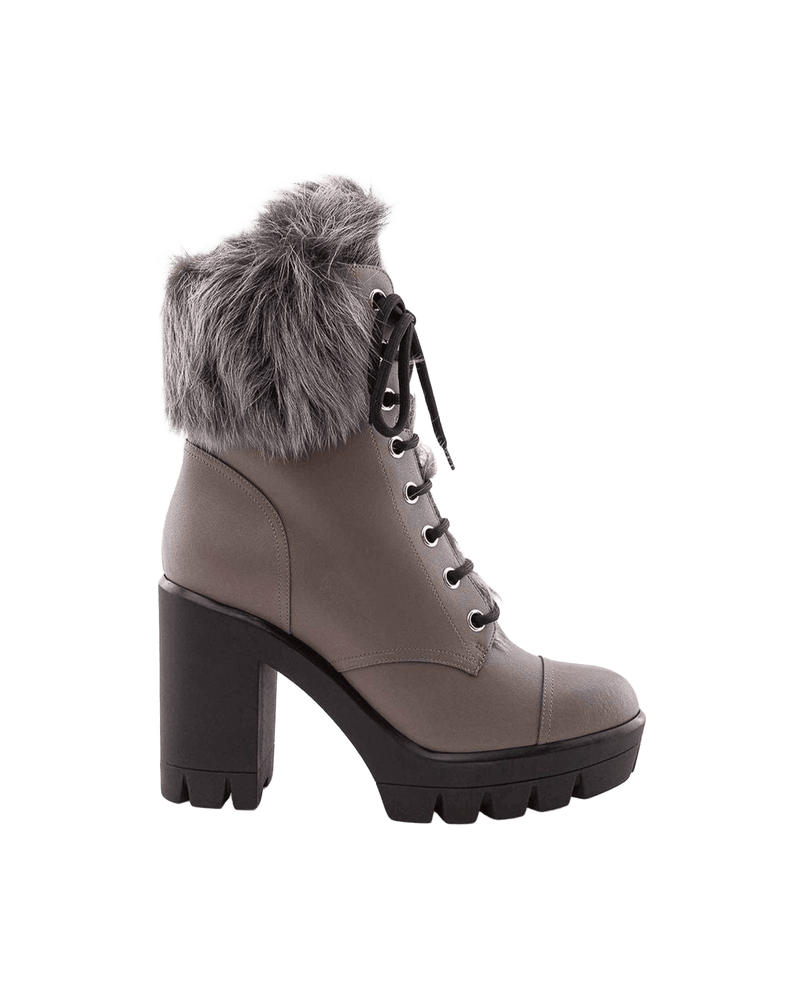Giuseppe Zanotti Gray Leather Eco Boot Glam Steals