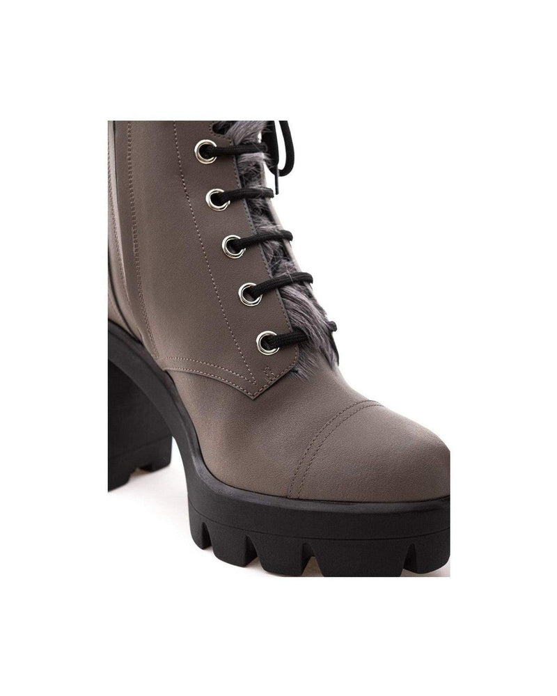 Giuseppe Zanotti Gray Leather Eco Boot Glam Steals