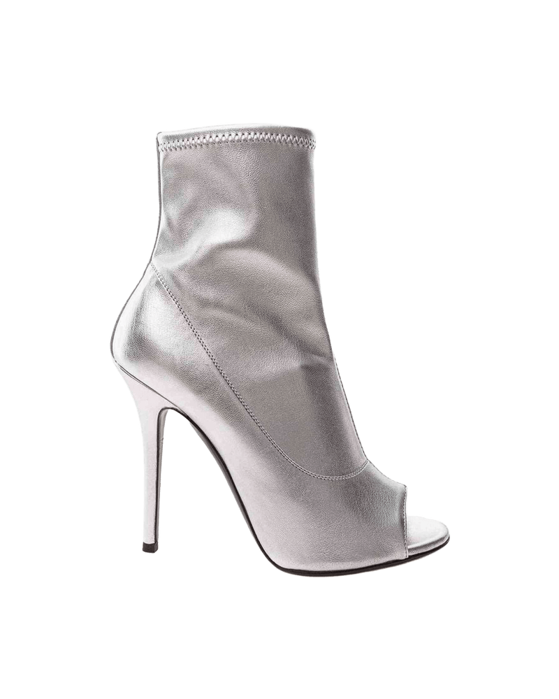 Giuseppe Zanotti Silver Leather Boot Glam Steals
