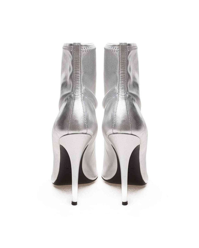 Giuseppe Zanotti Leather Silver Boot Glam Steals
