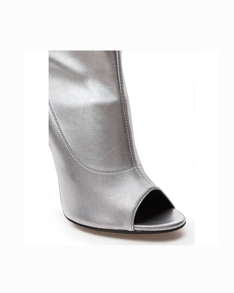Giuseppe Zanotti Leather Silver Boot Glam Steals