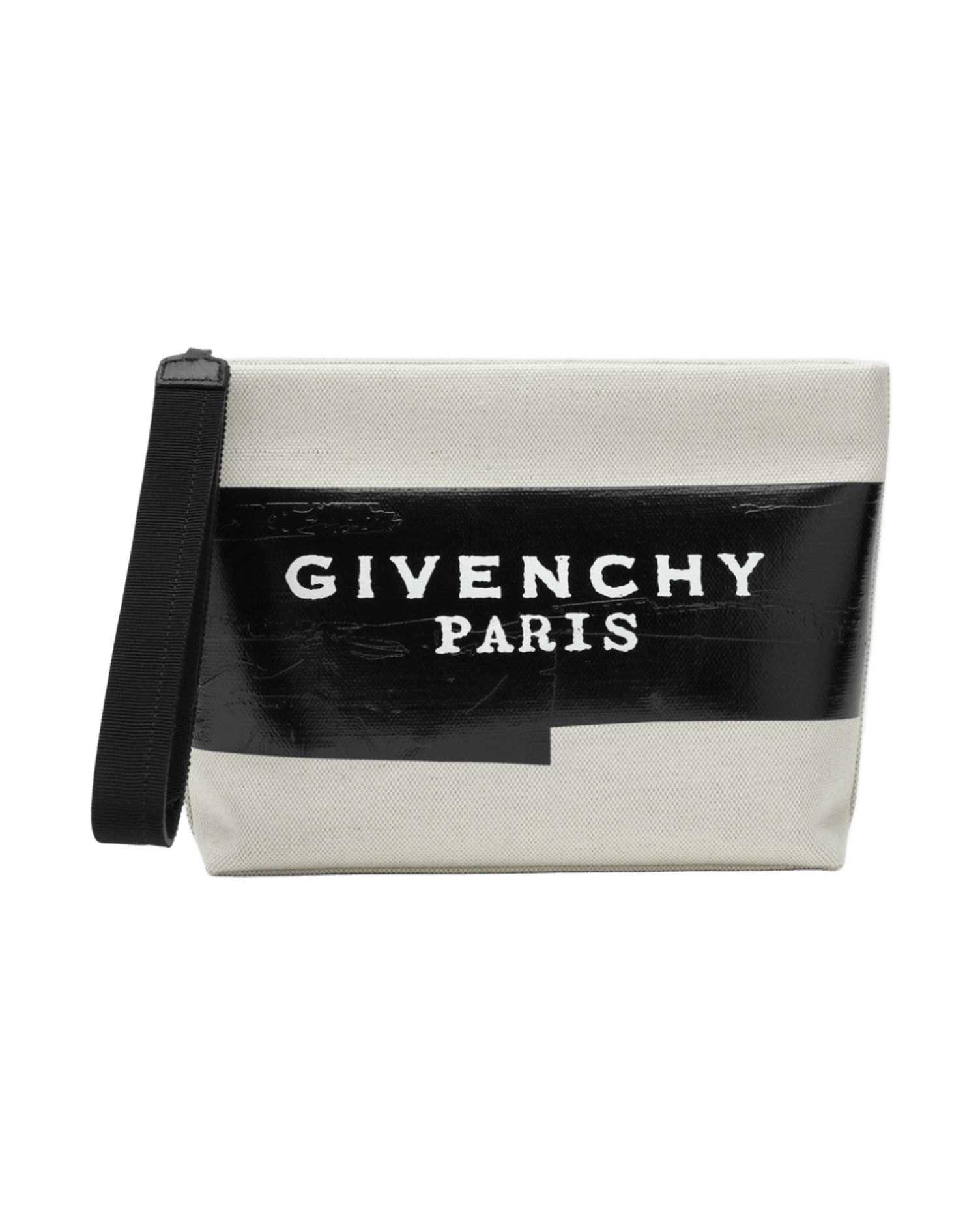 Givenchy Beige Fabric Logo Tape Pouch Glam Steals