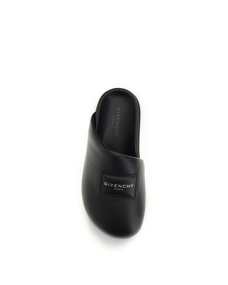 Givenchy Black Calf Leather Bos Taurus Mules 