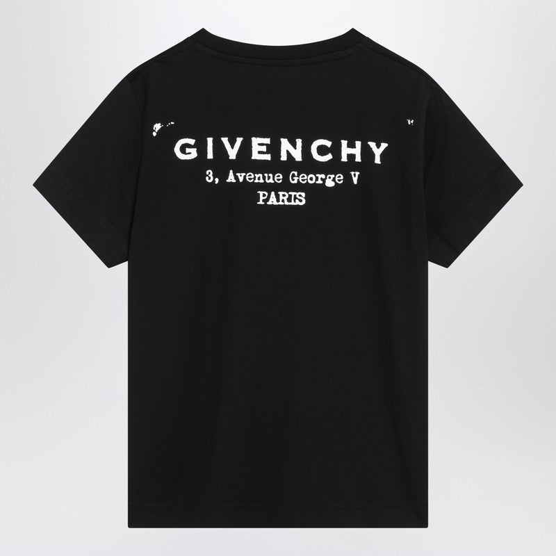 Givenchy Black Cotton T-shirt with Logo Glam Steals