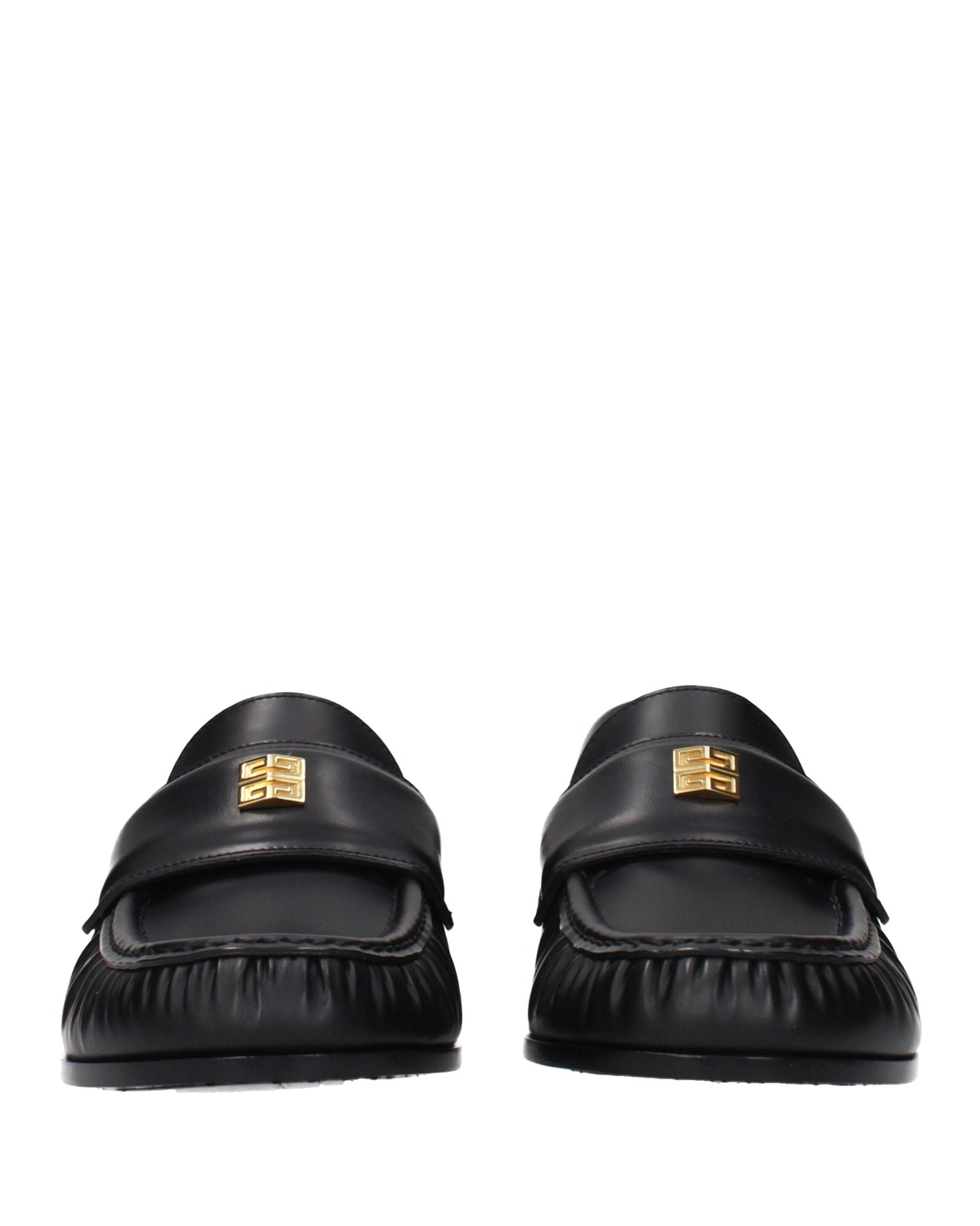 Givenchy Black Leather Slip On Loafers Glam Steals