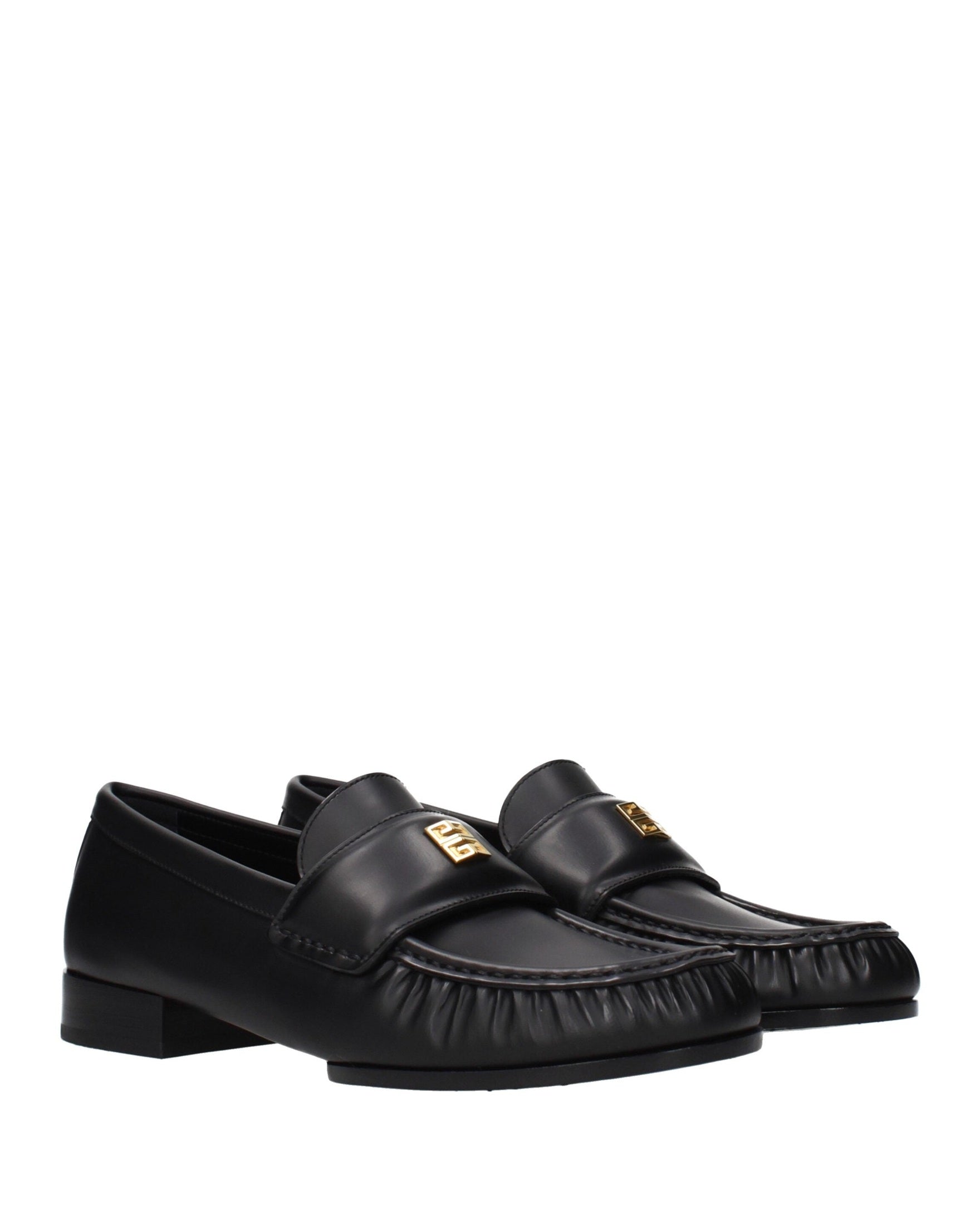 Givenchy Black Leather Slip On Loafers Glam Steals