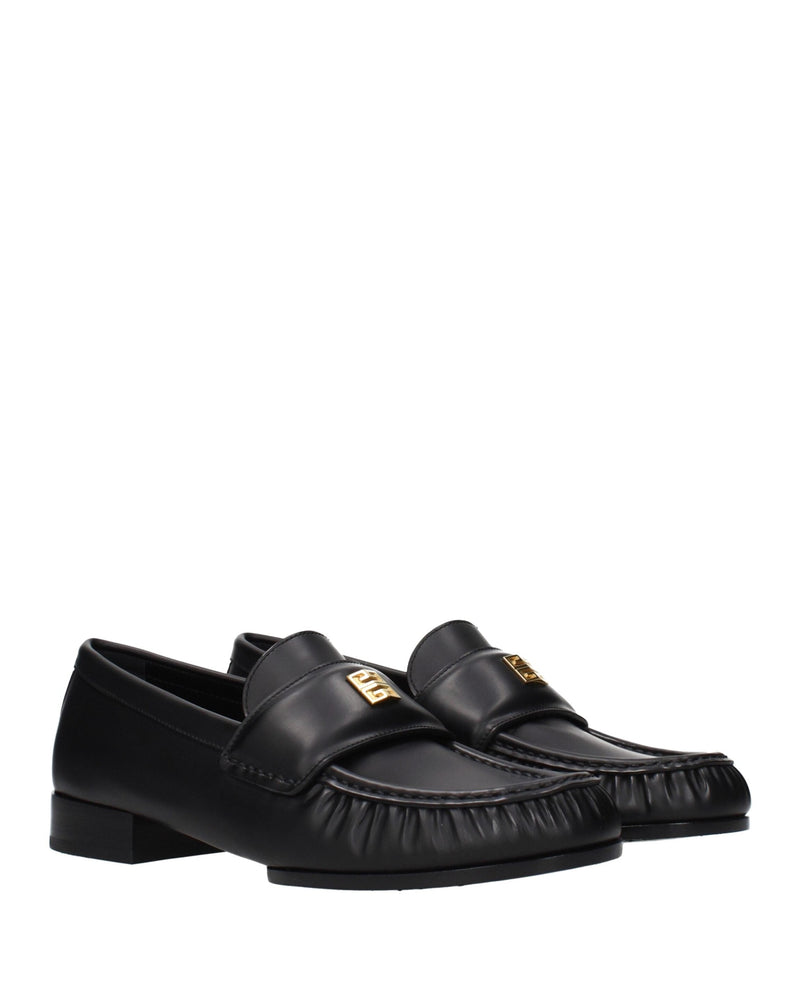 Givenchy Black Leather Slip On Loafers Glam Steals