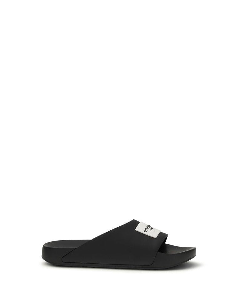 Givenchy Black Rubber Sandals Glam Steals