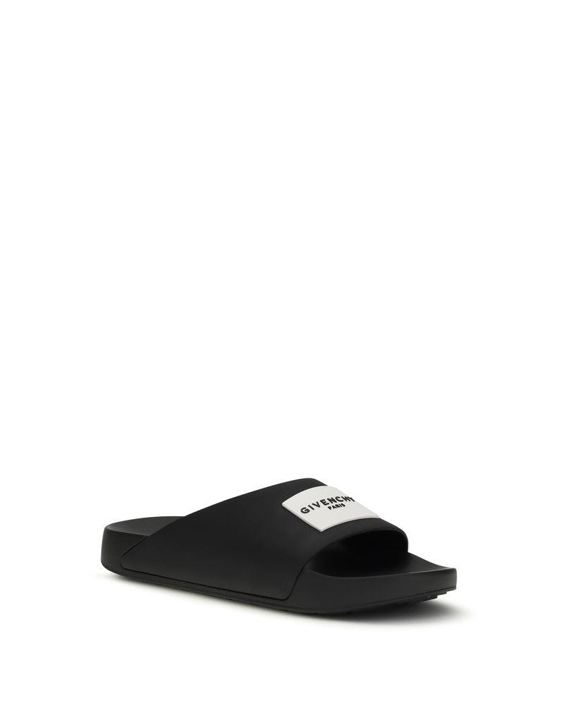 Givenchy Black Rubber Sandals Glam Steals