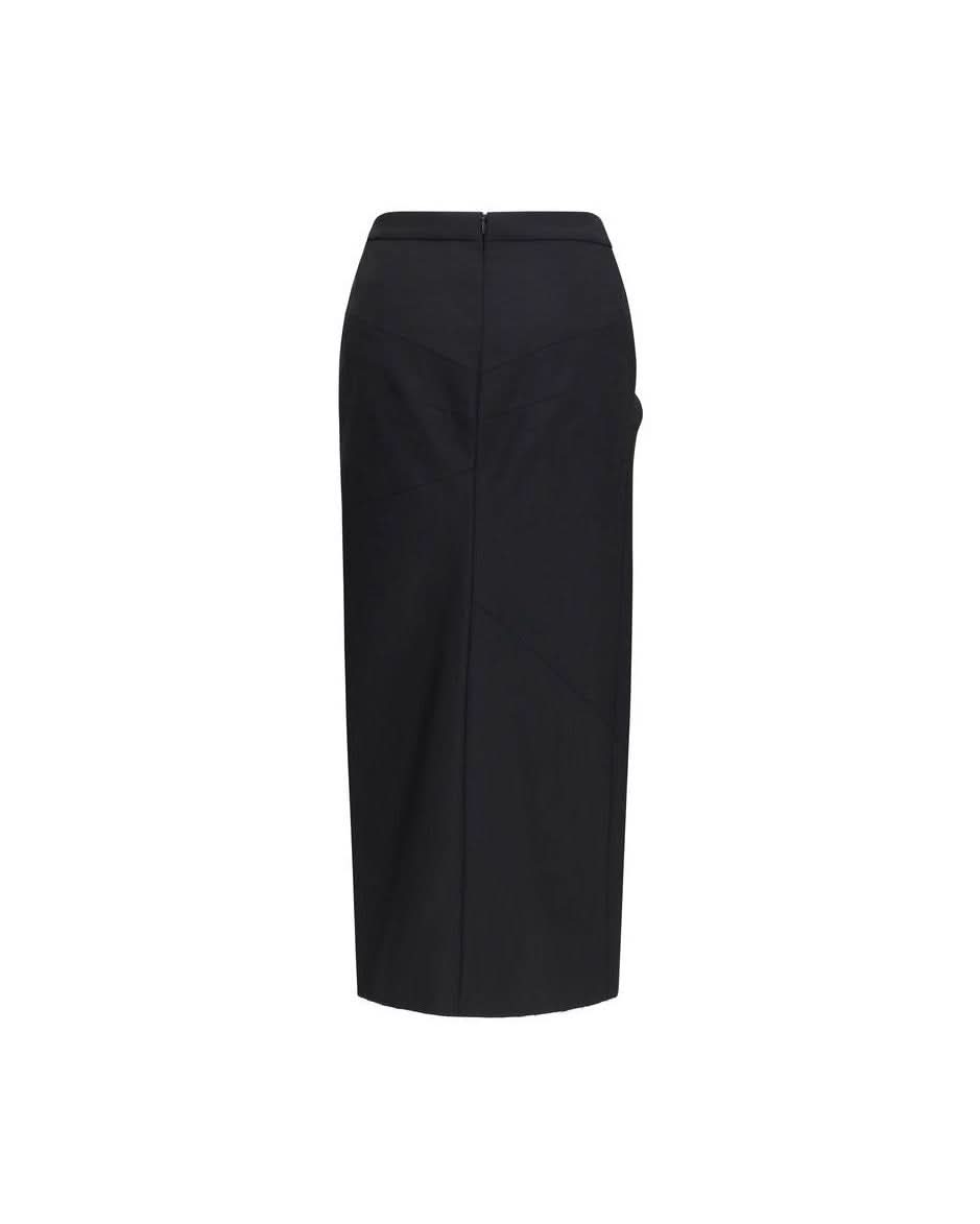 Givenchy Black Wool Oves Aries Midi Skirt Glam Steals