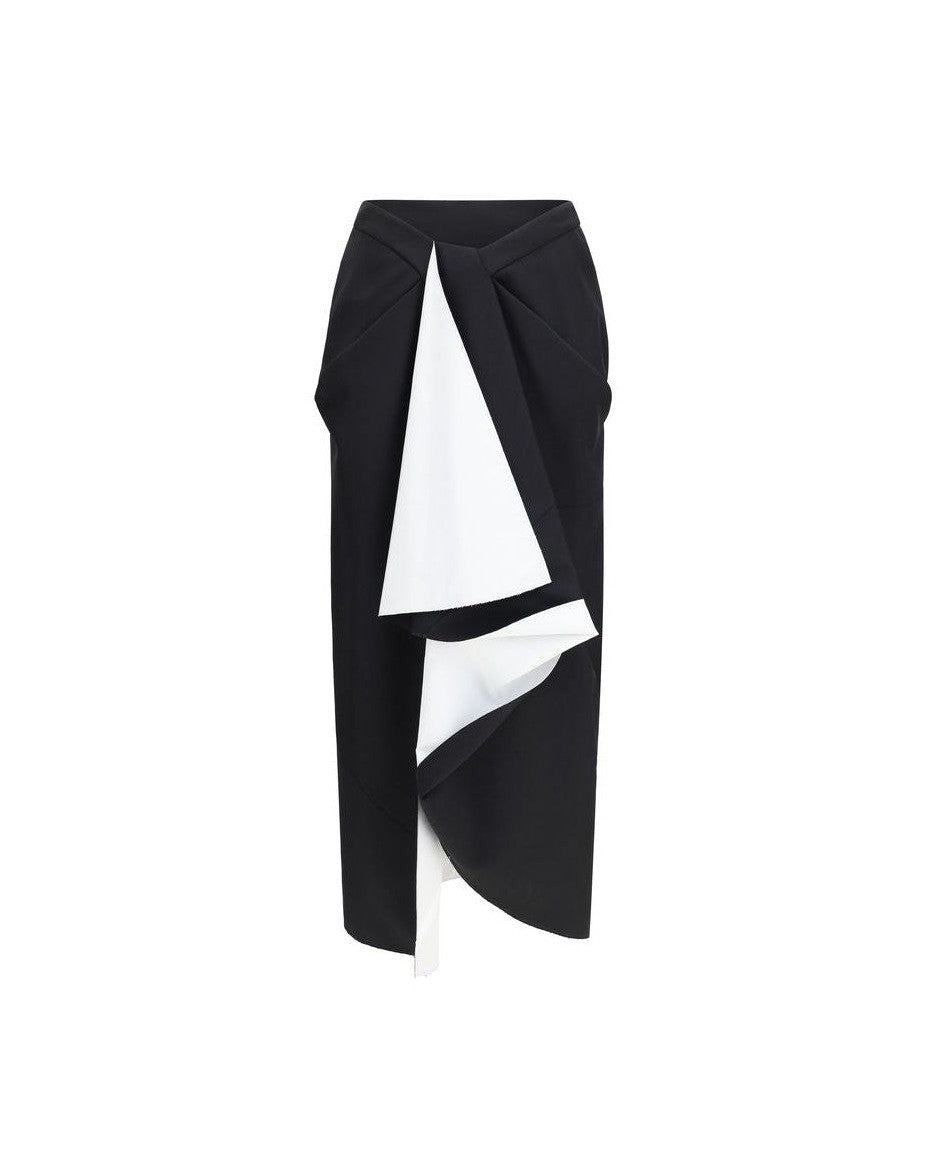 Givenchy Black Wool Oves Aries Midi Skirt