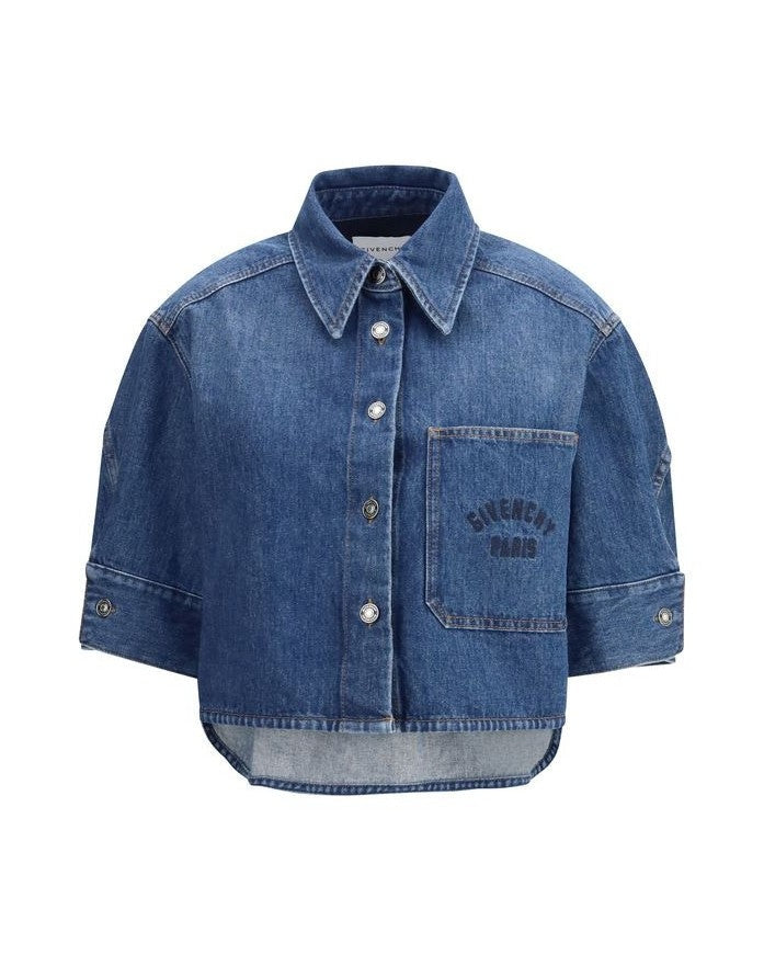 Givenchy Blue Denim Shirt Glam Steals