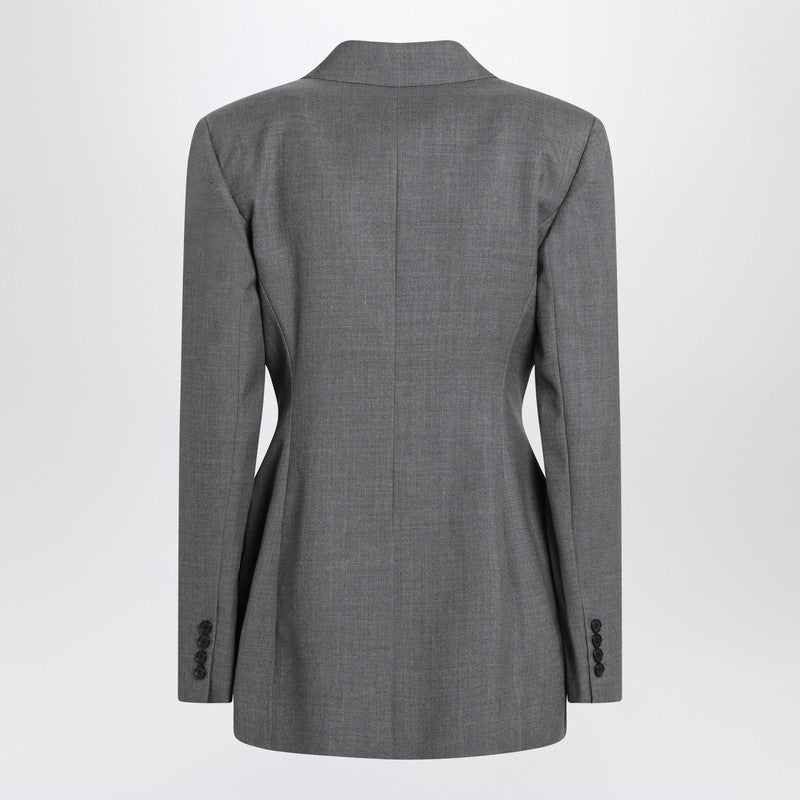 Givenchy Grey Wool Double Breasted Jacket Glam Steals