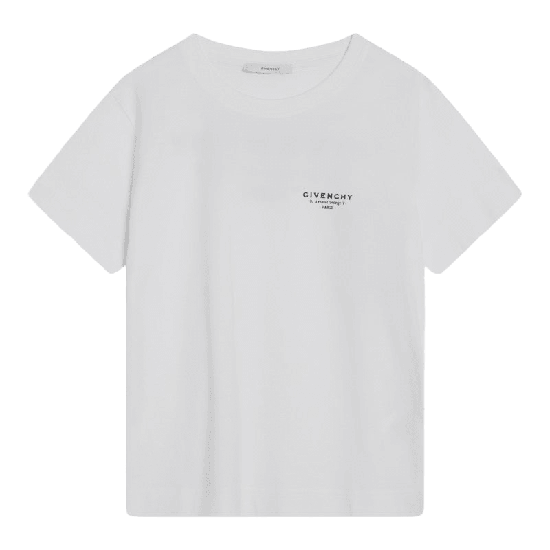 Givenchy White Cotton T-shirt with Logo Glam Steals