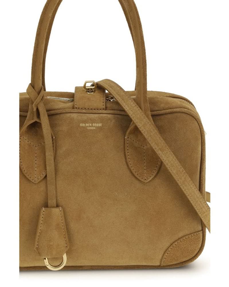Golden Goose Beige Calf Leather Bos Taurus Shoulder Bag Glam Steals