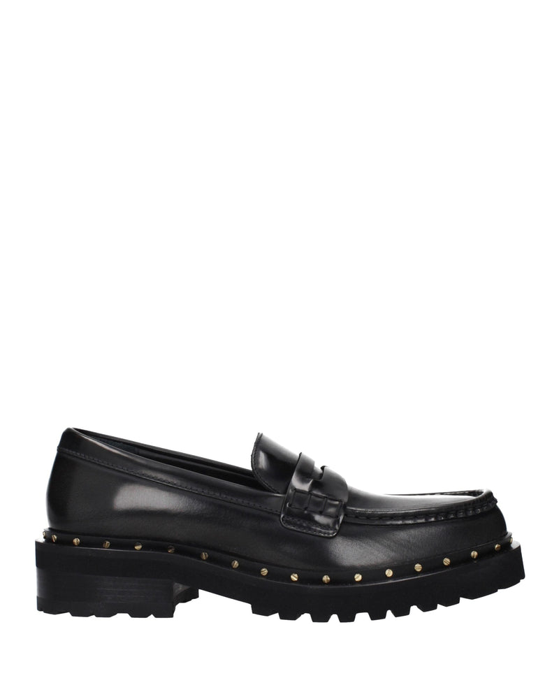 Golden Goose Black Leather Slip On Loafers Glam Steals