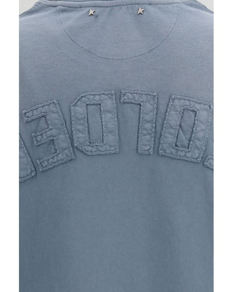 Golden Goose Blue Cotton T-shirt Glam Steals