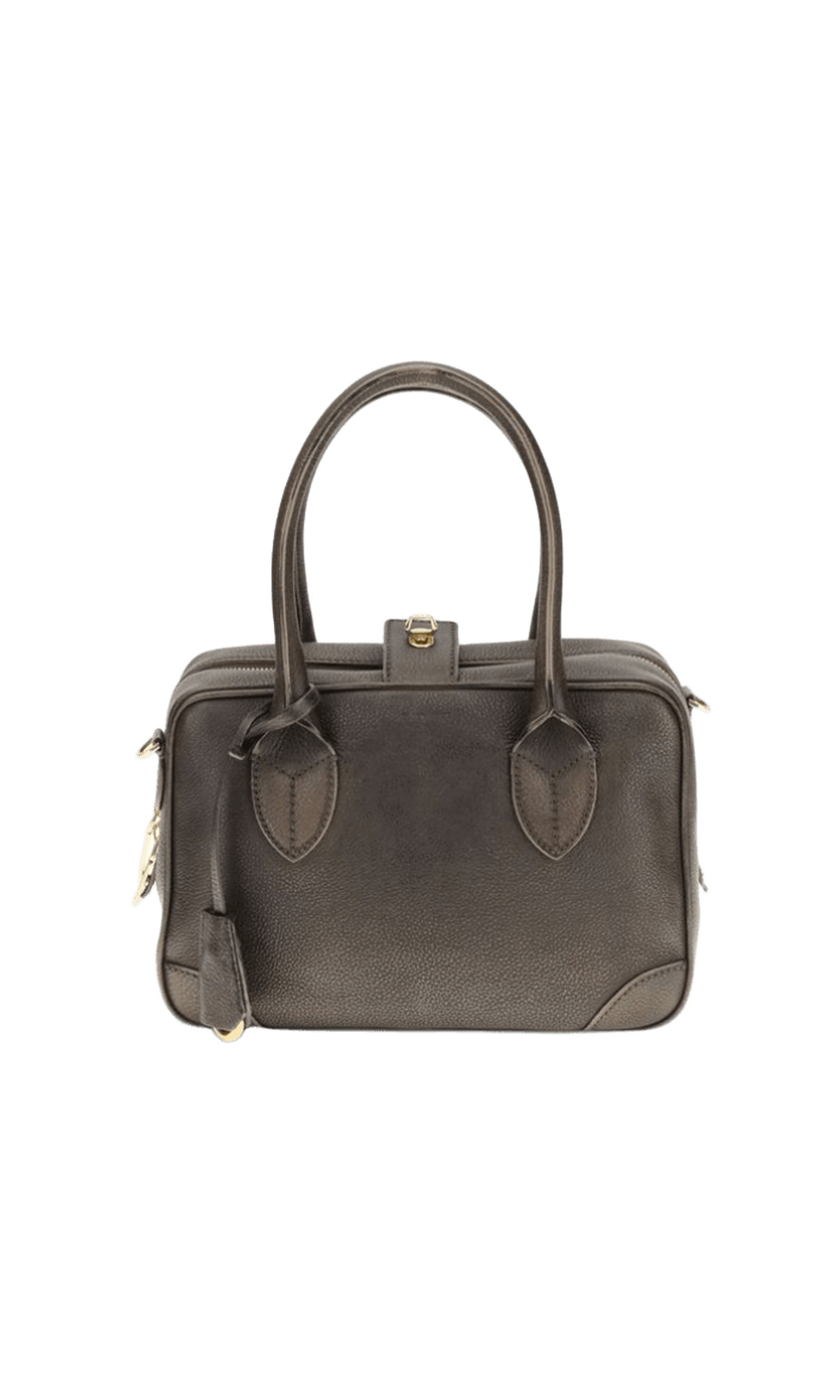 Golden Goose Gold Leather Vita Bag Treated Body Metal Glam Steals