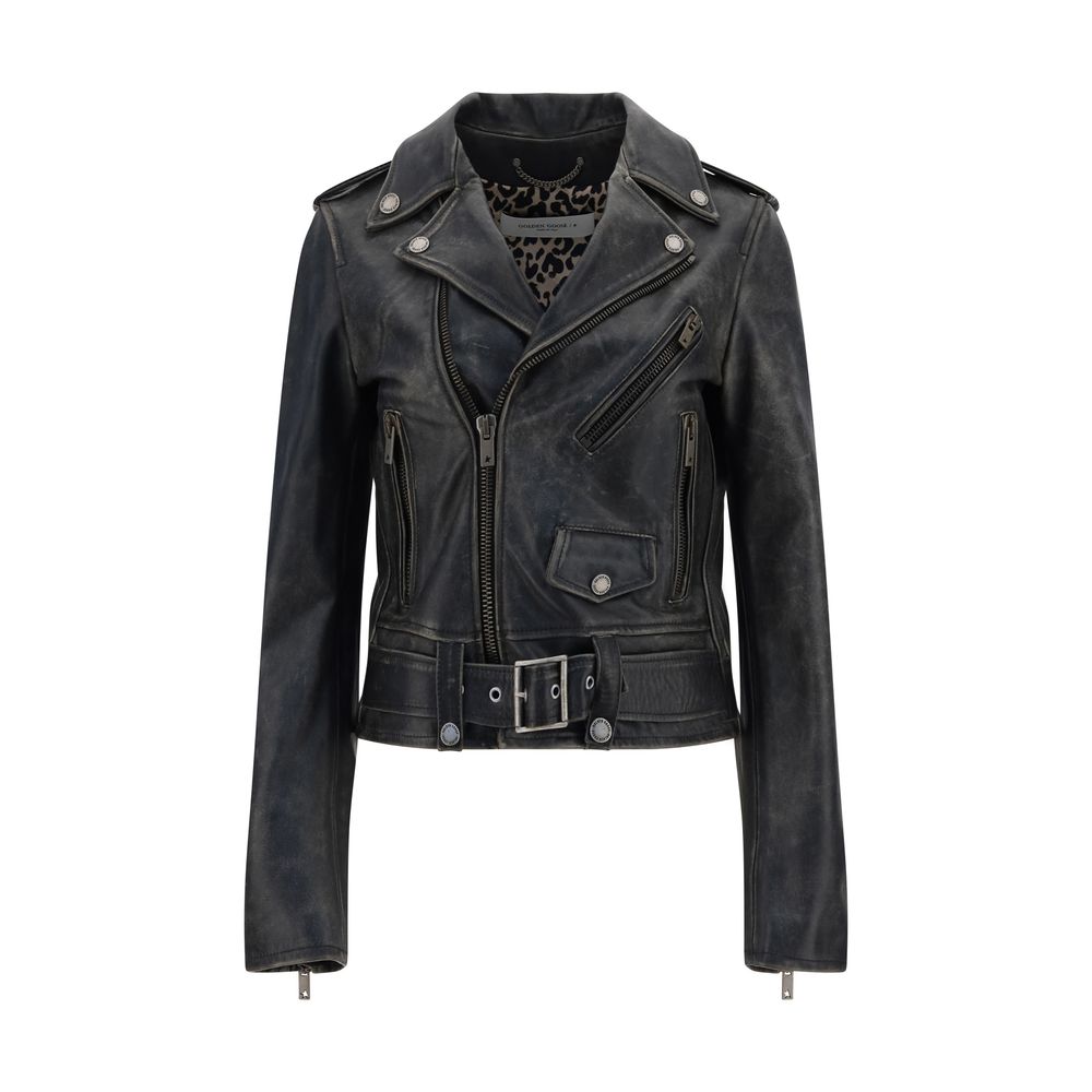Golden Goose Leather Jacket Glam Steals