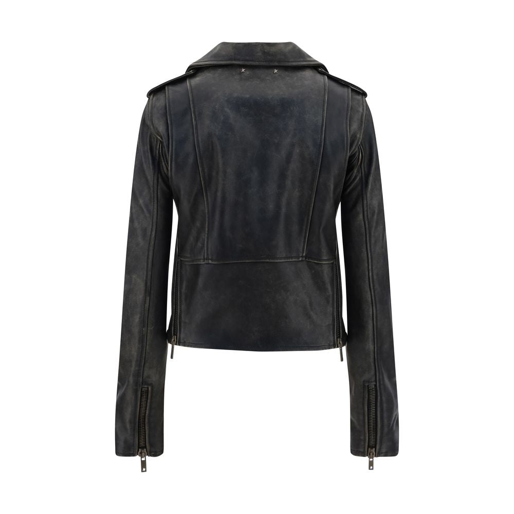 Golden Goose Leather Jacket Glam Steals