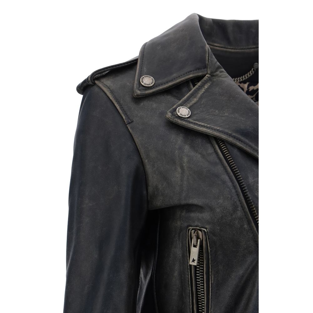 Golden Goose Leather Jacket Glam Steals