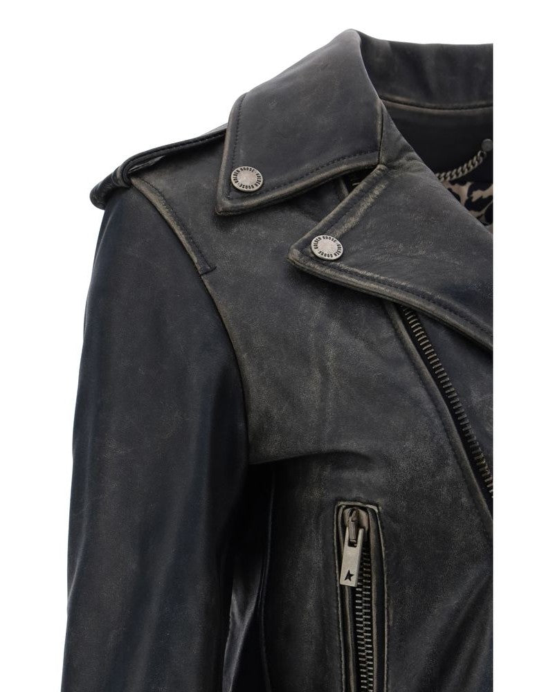 Golden Goose Leather Jacket Glam Steals