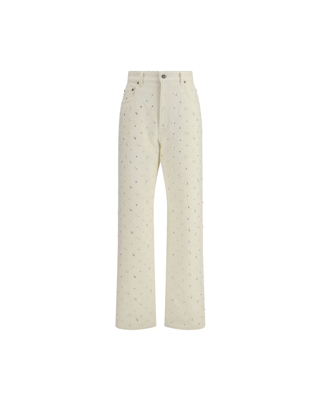 Golden Goose White Cotton Straight Leg Jeans Glam Steals