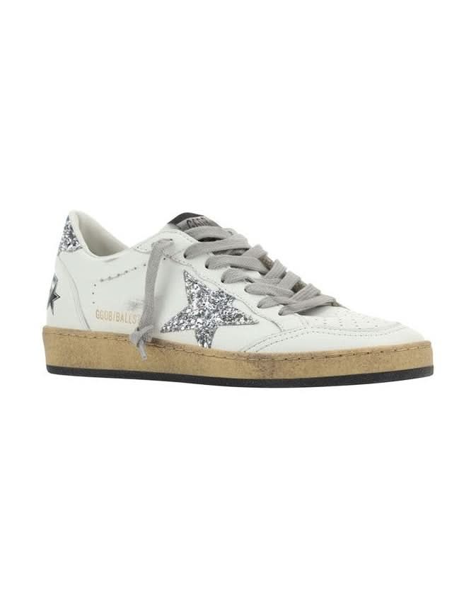 Golden Goose White Goatskin Low Top Sneakers 