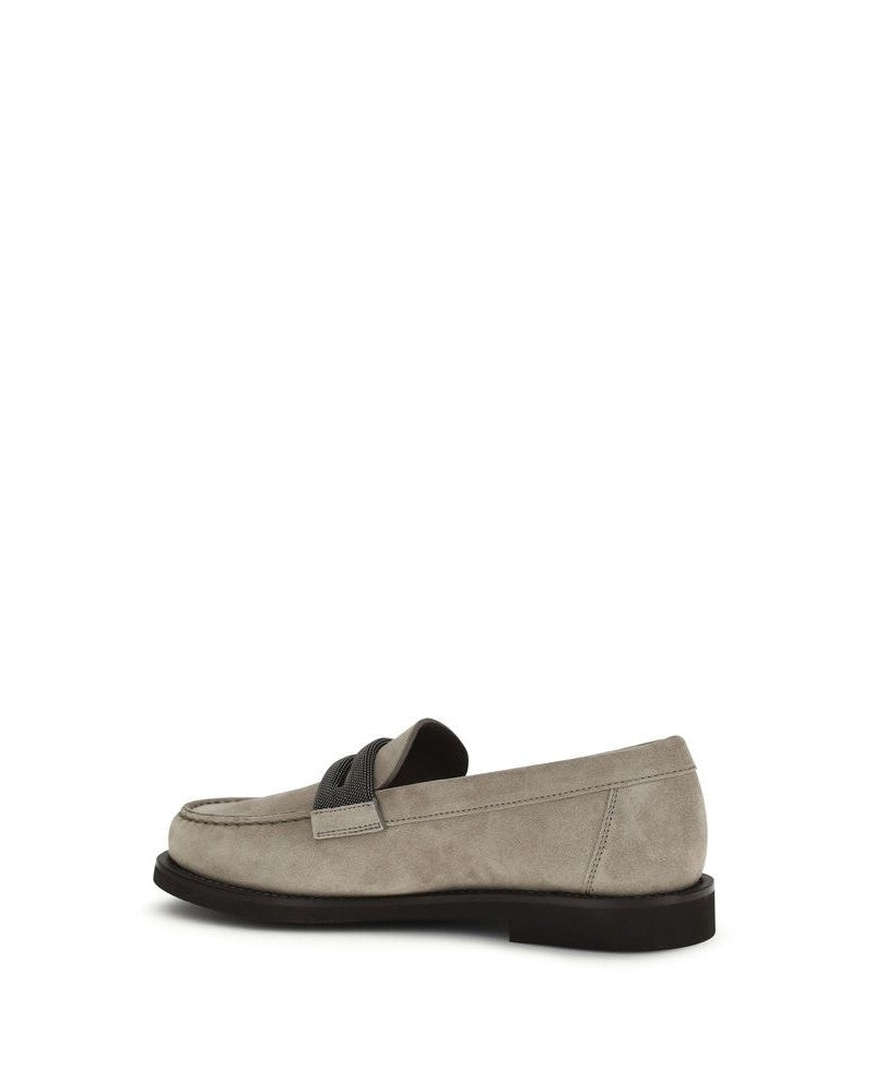 Gray Calf Leather Bos Taurus Slip-On Loafers Glam Steals