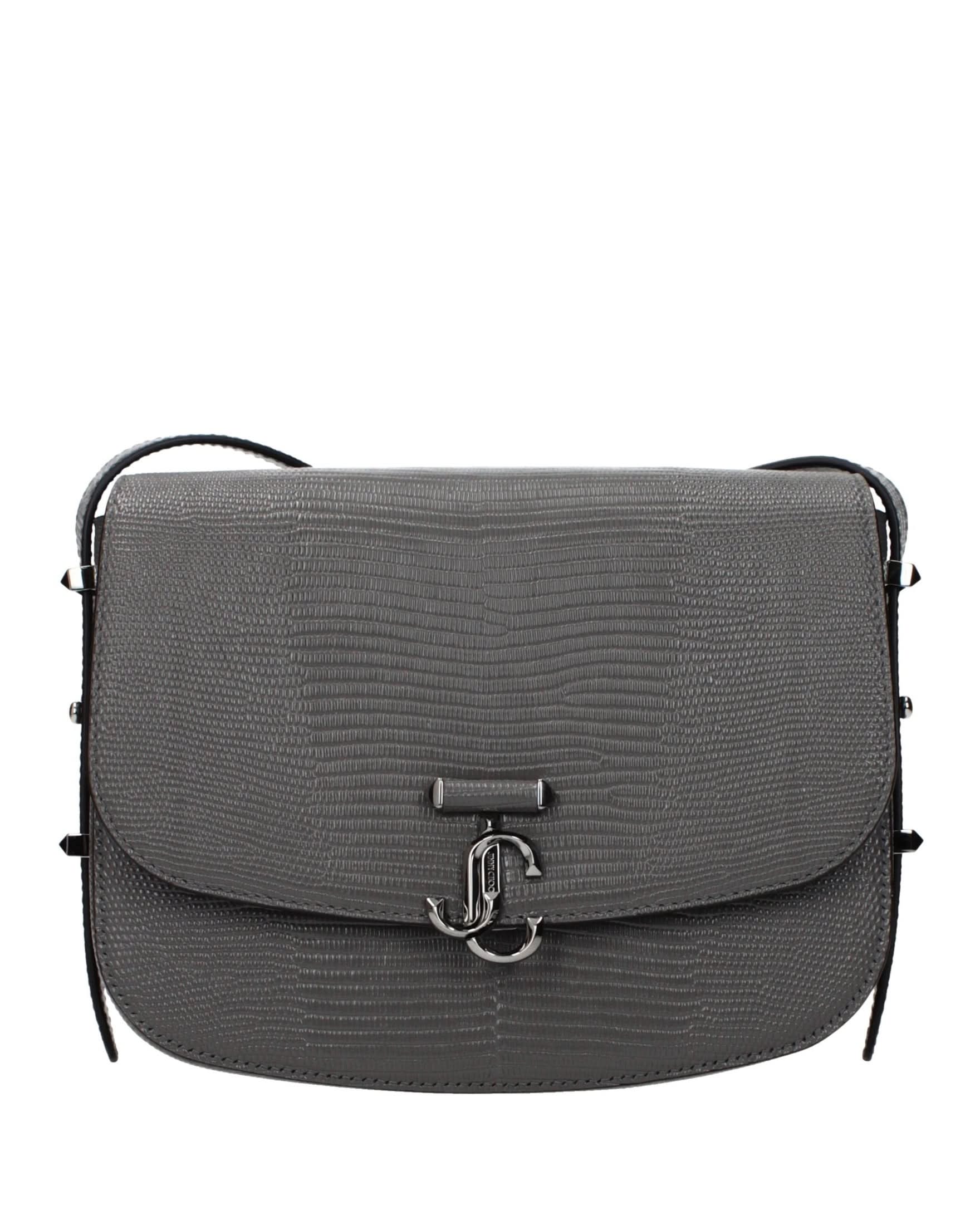 Jimmy Choo Gray Leather Crossbody Bag Glam Steals