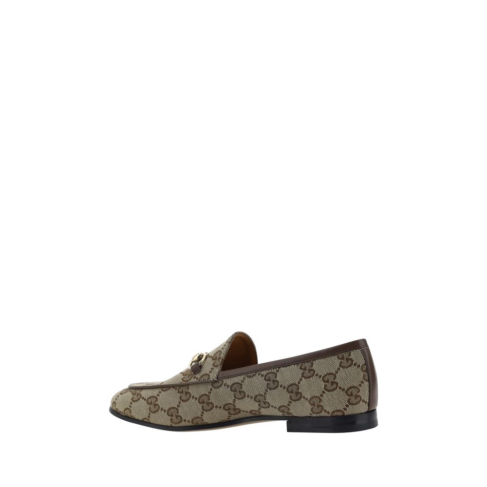 Gucci Beige Polyamide Slip On Loafers