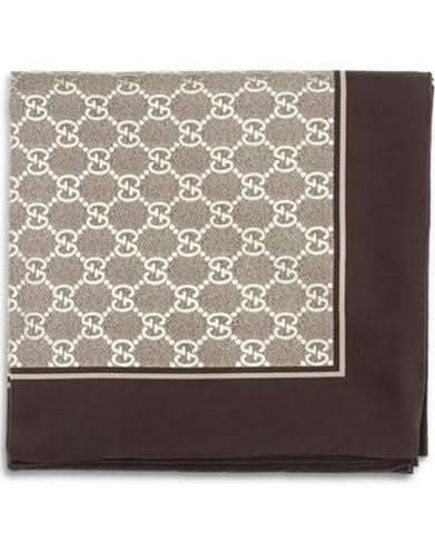 Gucci Beige Silk Scarf 