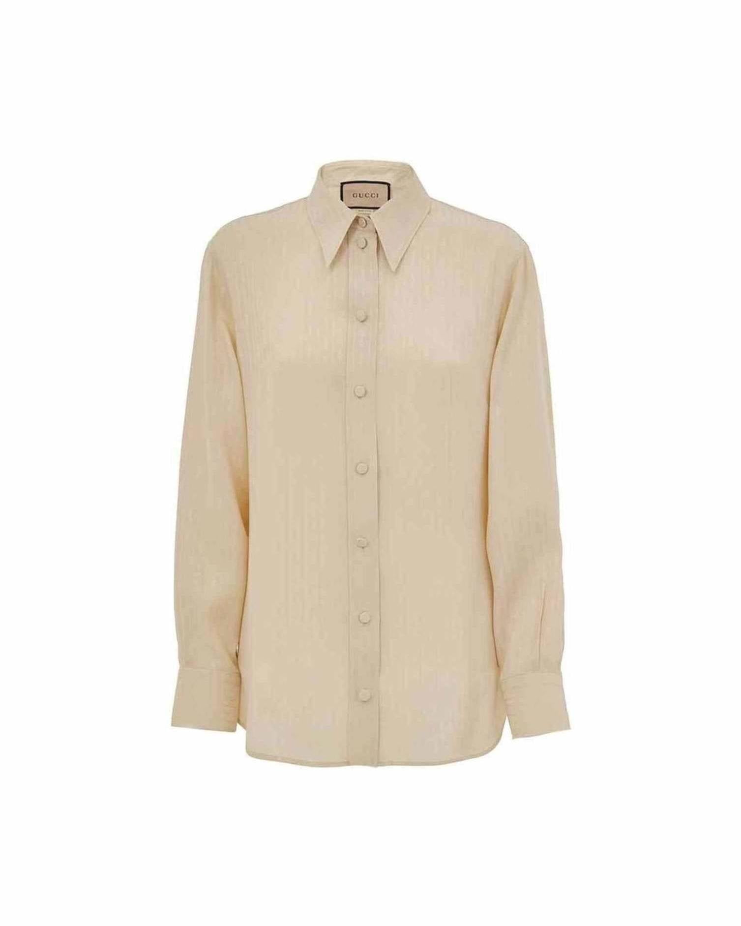 Gucci Beige Silk Shirt Glam Steals