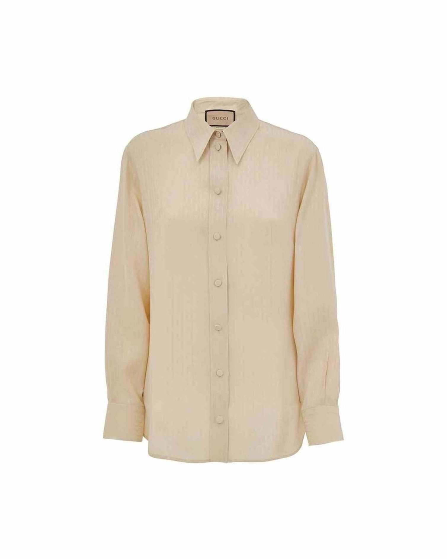 Gucci Beige Silk Shirt Glam Steals