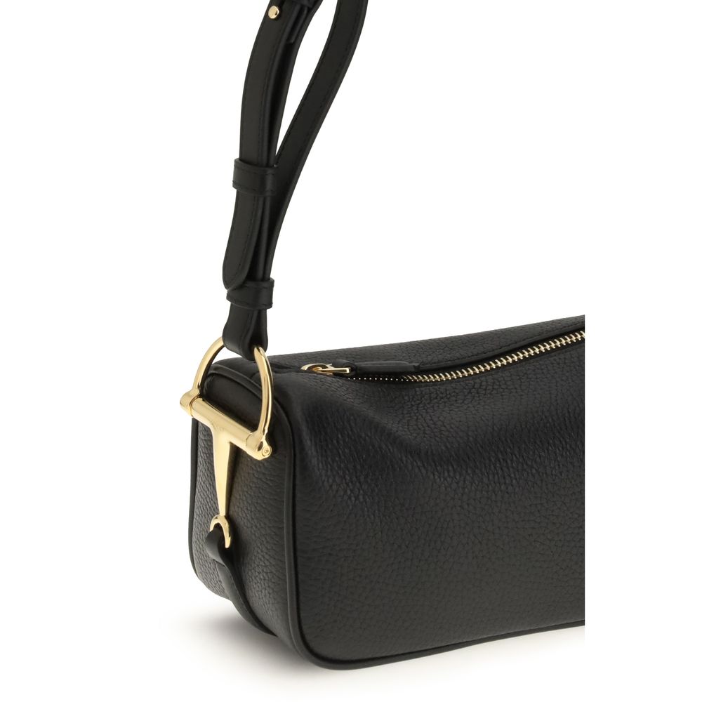 Gucci Black Calf Leather Bos Taurus Shoulder Bag Glam Steals