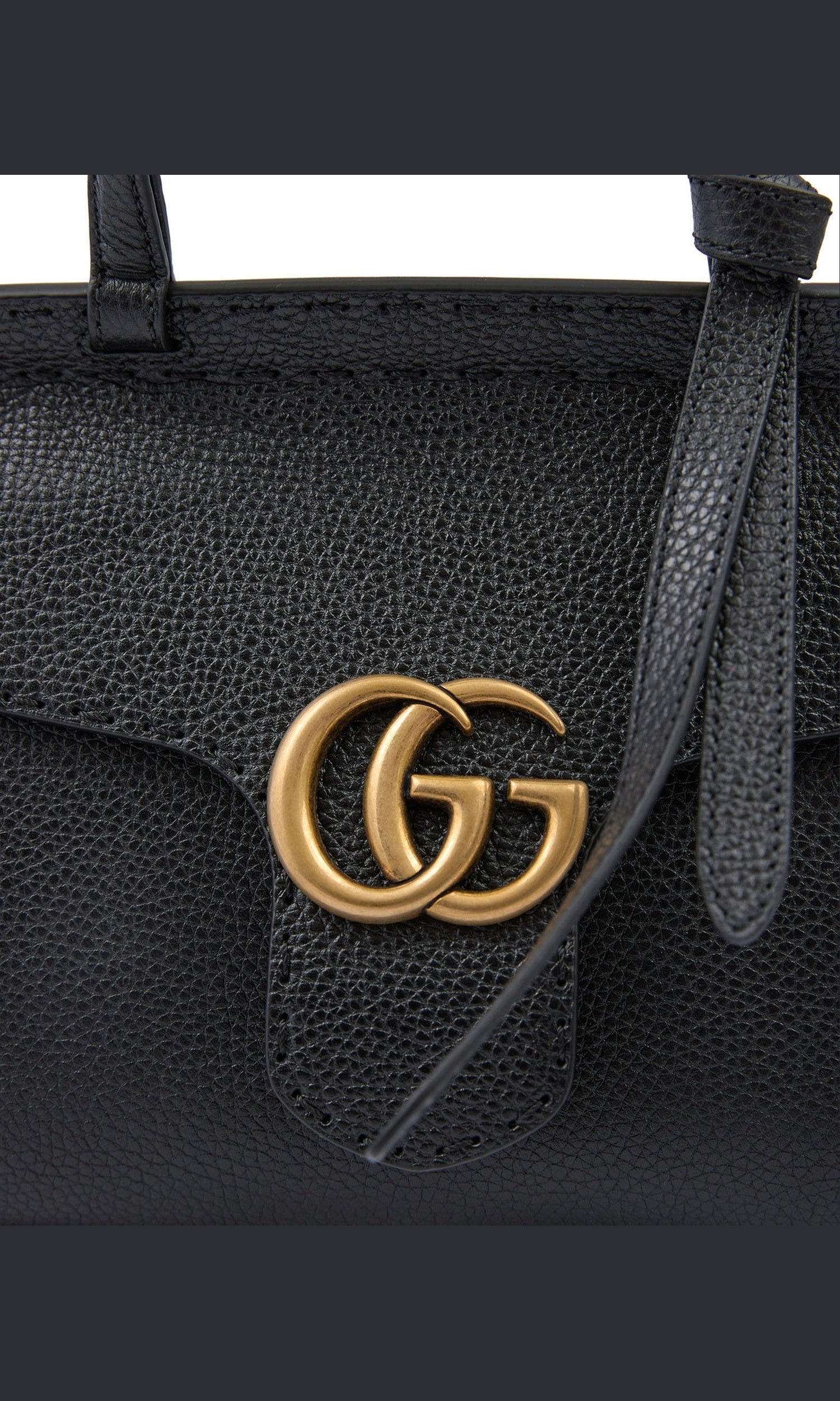 Gucci Black Leather Gg Marmont Handbag Glam Steals